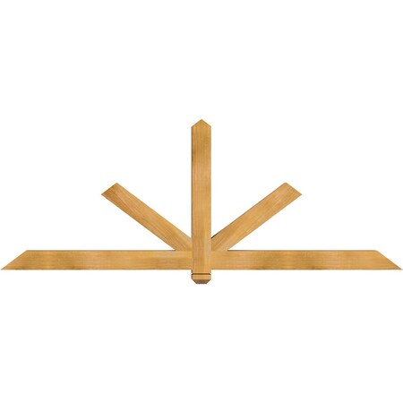 Ekena Millwork Kennewick Rough Sawn Timber Gable Bracket, Western Red Cedar, 84"W x 31"H x 4"D x 4"F, 9/12 Pitch GBW084X31X0404KEN00RWR